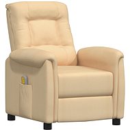 Shumee polohovací krémové látka z mikrovlákna, 338941 - Massage Chair