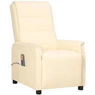 Shumee polohovací krémové umělá kůže, 338952 - Massage Chair
