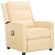 Shumee polohovací krémové textil, 338975 - Massage Chair