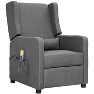 Shumee polohovací světle šedé textil, 339010 - Massage Chair