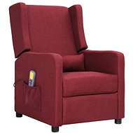Shumee polohovací vínové textil, 339013 - Massage Chair