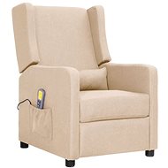 Shumee polohovací krémové textil, 339019 - Massage Chair
