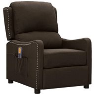 Shumee polohovací tmavě hnědé textil, 339035 - Massage Chair