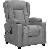 Shumee polohovací šedé umělá kůže, 339079 - Massage Chair