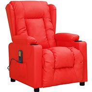 Shumee polohovací červené umělá kůže, 339080 - Massage Chair