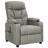Shumee polohovací světle šedé textil, 339092 - Massage Chair