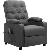 Shumee polohovací světle šedé textil, 339112 - Massage Chair