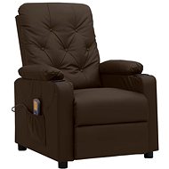Shumee polohovací hnědé umělá kůže, 339130 - Massage Chair