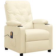 Shumee polohovací krémové umělá kůže, 339132 - Massage Chair