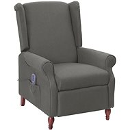 Shumee polohovací světle šedé textil, 342227 - Massage Chair