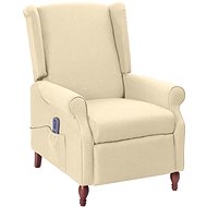 Shumee polohovací krémové textil, 342236 - Massage Chair