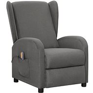 Shumee polohovací světle šedé textil, 342313 - Massage Chair