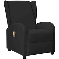 Shumee polohovací ušák černé umělá kůže, 342332 - Massage Chair