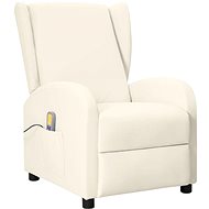 Shumee polohovací ušák krémové umělá kůže, 342333 - Massage Chair