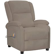 Shumee polohovací světle šedé samet, 342410 - Massage Chair