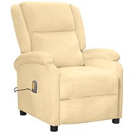 Shumee polohovací krémové samet, 342419 - Massage Chair