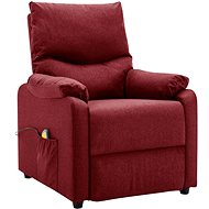 Shumee polohovací vínové textil, 342462 - Massage Chair