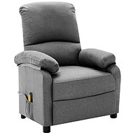 Shumee polohovací světle šedé textil, 3073852 - Massage Chair