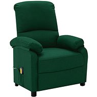 Shumee polohovací tmavě zelené textil, 3073858 - Massage Chair