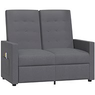 Shumee 2místné polohovací světle šedé textil, 3084377 - Massage Chair