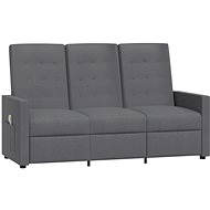 Shumee 3místné polohovací světle šedé textil, 3084384 - Massage Chair