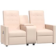 Shumee 2místné polohovací s držákem nápojů krémové, 3084397 - Massage Chair