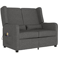 Shumee 2místné polohovací tmavě šedé textil, 3084462 - Massage Chair