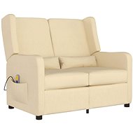 Shumee 2místné polohovací krémové textil, 3084467 - Massage Chair