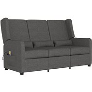 Shumee 3místné polohovací tmavě šedé textil, 3084469 - Massage Chair