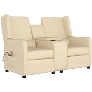 Shumee 2místné polohovací s držákem nápojů krémové, 3084481 - Massage Chair