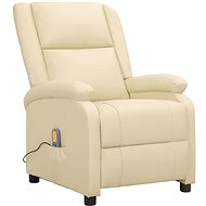 Shumee polohovací krémové pravá kůže, 3098391 - Massage Chair