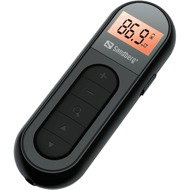 Sandberg Pocket FM Radio Recharge, rechargeable cable, display, black - Radio