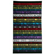 SCANquilt VELUR beach names 185 × 95 cm - Bath Towel