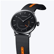 Sequent SuperCharger 2.1 Premium Onyx schwarz mit schwarz/orangem Armband - Smartwatch