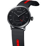 Sequent SuperCharger 2.1 Premium HR Onyx schwarz mit schwarz/rotem Band - Smartwatch