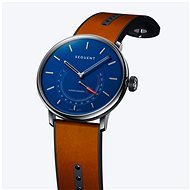 Sequent SuperCharger 2.1 Premium HR zafírovo modré s hnedým koženým remienkom - Smart hodinky