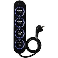 Shelly Powerstrip 4, 4-socket with power metering, WiFi, black - Smart Socket