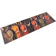 SHUMEE Kuchyňský koberec, omyvatelný, 45 × 150 cm, samet, lžíce a koření - Koberec