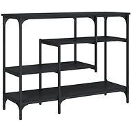 SHUMEE Konzolový stolek s policemi 100 × 35 × 75 cm, černý - Console Table