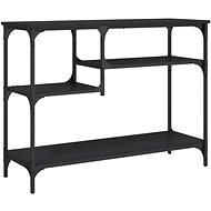 SHUMEE Konzolový stolek s policemi 100 × 35 × 75 cm, 837782, černý - Console Table