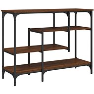 SHUMEE Konzolový stolek s policemi 100 × 35 × 75 cm, hnědý dub - Console Table