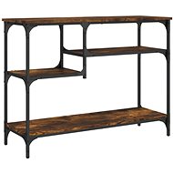 SHUMEE Konzolový stolek s policemi 100 × 35 × 75 cm, 837784, kouřový dub - Console Table