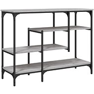 SHUMEE Konzolový stolek s policemi 100 × 35 × 75 cm, šedý sonoma - Console Table