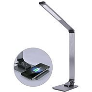 Solight LED asztali lámpa, dimmelhető, 10W, induktív töltés, színváltoztatás, alumínium, szürke - Asztali lámpa