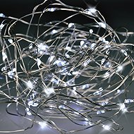 Solight Christmas chain silver, cold light, 100 × mini LED, 10 m - Light Chain