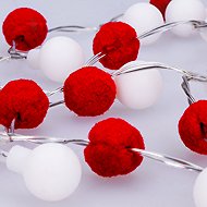 Solight LED Christmas chain red-white, 20x LED, 1,5 m - Light Chain
