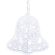 Solight LED wooden Christmas bell, 9x LED, white, 30 cm, timer - Christmas Lights