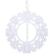 Solight LED wooden Christmas wreath, 10x LED, white, 30 cm, timer - Christmas Lights