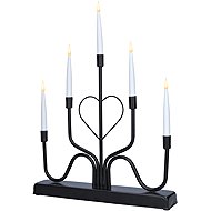 Solight LED metal candle holder, 5x LED, black, 40cm - Christmas Decoration