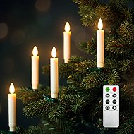 Solight LED Christmas Tree Candle Set, 10× Candles, Remote Control, Timer, 1x AAA - LED Candle